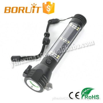 Rechargeable Lithium Battery with USB Charge Cable Solar Flashlight